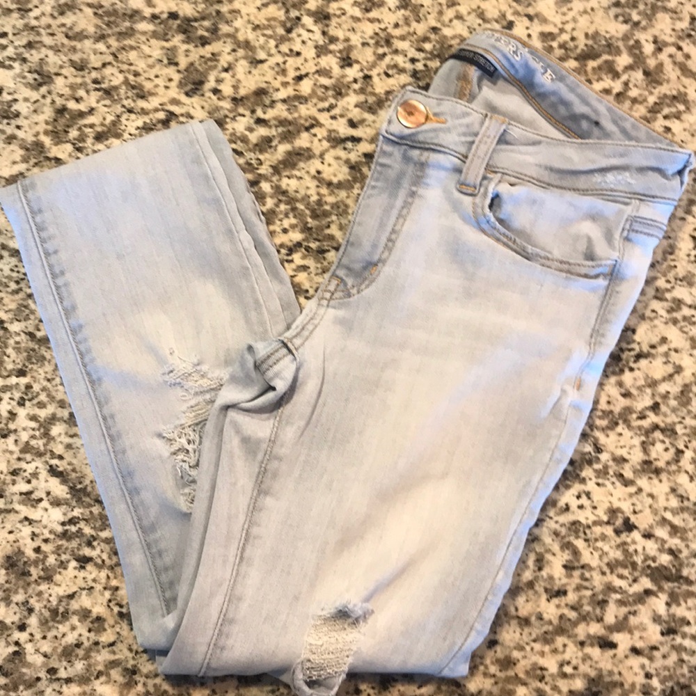 American Eagle Super Super Stretch Ripped Jeans